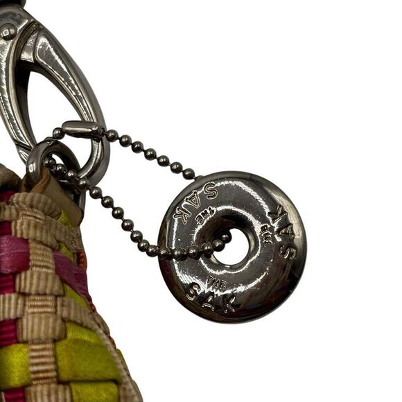 THE SAK Pastel Spring Bouquet Ribbon Basket Weave Clutch Purse - Picture 3 of 9